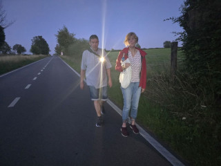 Sportspaziergang am Abend