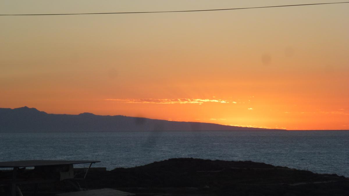 So schön sah es heute gegen 8 Uhr mit Blick auf Gran Canaria aus!